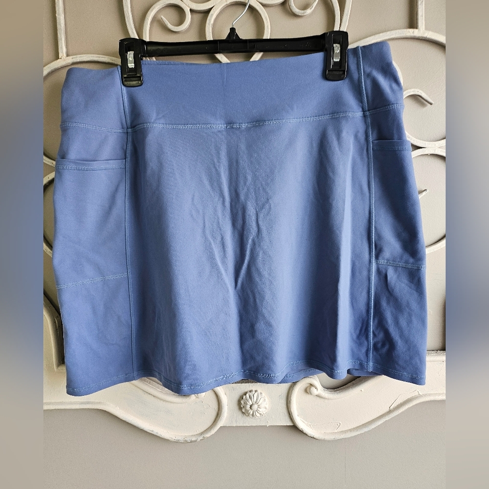 Blue athletic skort with Pockets